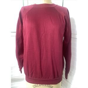 Vintage 80s/90s JE Morgan Maroon Red Sweatshirt Long Sleeve Crew Neck Large USA